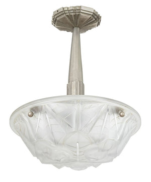 Art Deco Frosted Glass Chandelier (9765788614963)