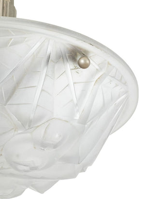 Art Deco Frosted Glass Chandelier (9765788614963)