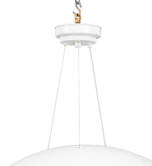 Italian Modern White Matte Half Dome Chandelier (9737701785907)