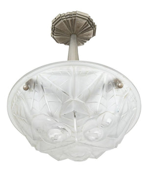 Art Deco Frosted Glass Chandelier (9765788614963)