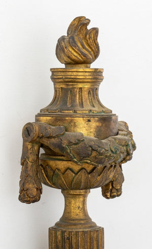 Neoclassical 3-Branch Gilt Bronze Sconces, Pair (9832677572915)