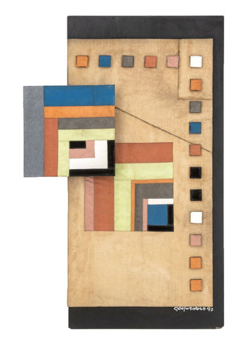 Giorgio Saporiti Geometric Suede Tapestry, 1997