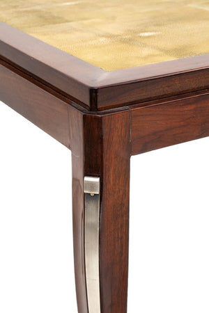 French Art Deco Walnut and Shagreen Side Table (9802949001523)
