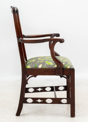 George III Mahogany Open Armchair (9765799854387)