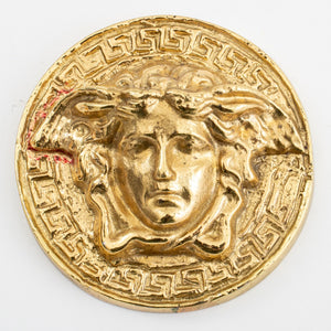Versace Gilt Metal Medusa Head Paperweights, 3 (9742196343091)