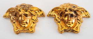 Versace Gilt Metal Medusa Head Paperweights, 3 (9742196343091)