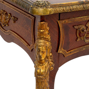 Louis XV Style Gilt Metal and Kingwood Bureau Plat (9755259666739)