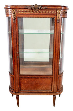 Louis XVI Style Gilt Metal Mounted Oak Vitrine (9703332905267)