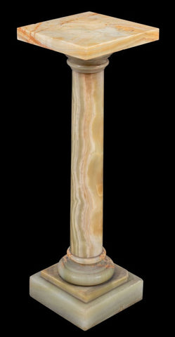 French Banded Green Onyx Pedestal