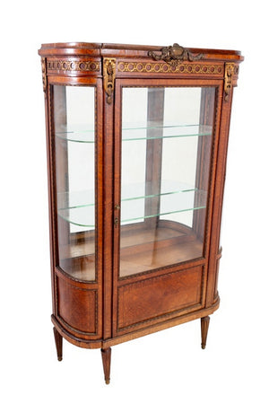Louis XVI Style Gilt Metal Mounted Oak Vitrine (9703332905267)