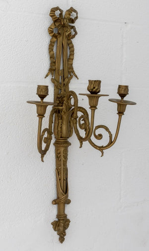 Louis XVI Style Gilt Bronze Appliques, Pair (9808280944947)