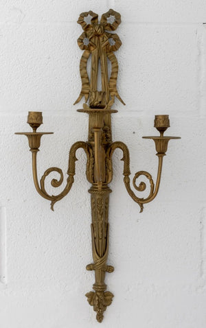 Louis XVI Style Gilt Bronze Appliques, Pair (9808280944947)