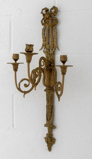 Louis XVI Style Gilt Bronze Appliques, Pair (9808280944947)