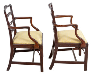 George III Style Mahogany Armchairs, Pair (9769858335027)