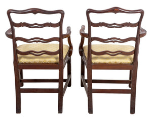 George III Style Mahogany Armchairs, Pair (9769858335027)