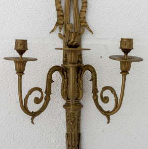 Louis XVI Style Gilt Bronze Appliques, Pair (9808280944947)