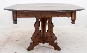Spanish Renaissance Revival Oak Dining Table (8920562499891)