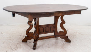 Spanish Renaissance Revival Oak Dining Table (8920562499891)