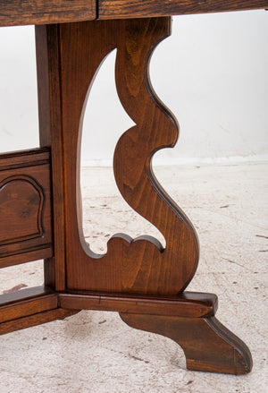Spanish Renaissance Revival Oak Dining Table (8920562499891)