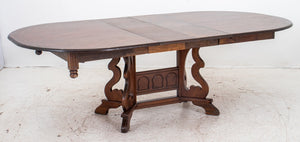 Spanish Renaissance Revival Oak Dining Table (8920562499891)