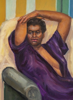 Penny Purpura Reclining Woman Oil on Canvas (9743332704563)
