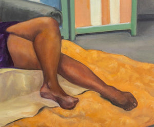 Penny Purpura Reclining Woman Oil on Canvas (9743332704563)