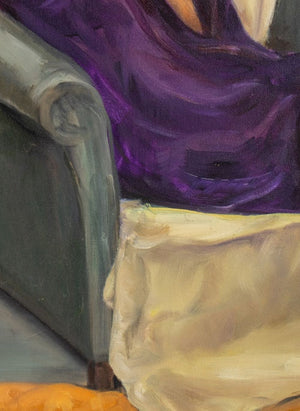 Penny Purpura Reclining Woman Oil on Canvas (9743332704563)