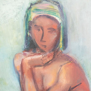 Maurice Sterne Girl with Basket Oil on Paper (9802953359667)