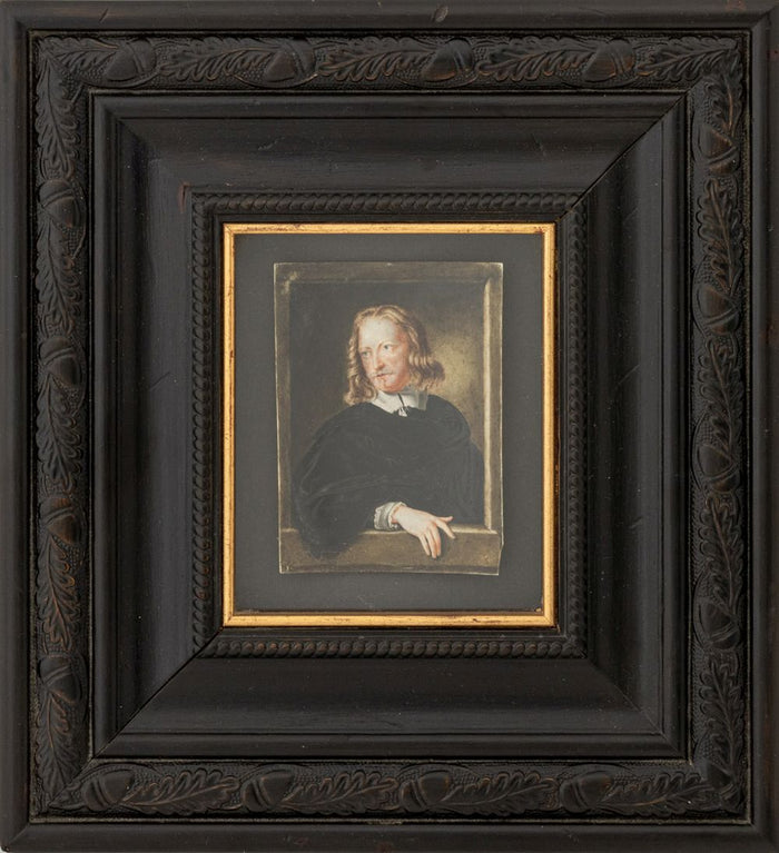 French Gilles Blondeau Portrait Miniature, 17th C.