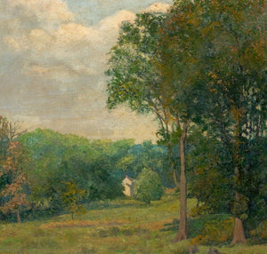 American School Pasture Scene Oil on Canvas, 1911 (9802954932531)
