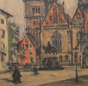 Gotthardt Kuehl Rathausplatz Bremen Pastel (9736783036723)