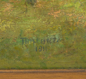 American School Pasture Scene Oil on Canvas, 1911 (9802954932531)
