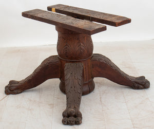 American Renaissance Revival Oak Table Base (8920567349555)