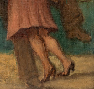 Raphael Soyer Couple Embracing Oil on Canvas (9832692908339)