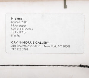 M'onma Abstract Composition Ink on Paper (9734532825395)