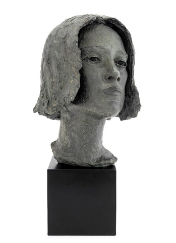 Lily Landis Bronzed Spelter Female Portrait Bust