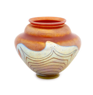 Louis Comfort Tiffany Red Favrile Glass Vase (9898240540979)