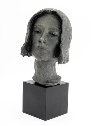 Lily Landis Bronzed Spelter Female Portrait Bust (9871735128371)