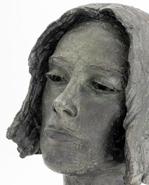 Lily Landis Bronzed Spelter Female Portrait Bust (9871735128371)