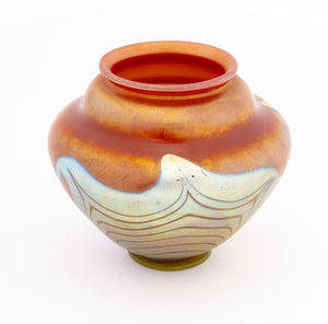 Louis Comfort Tiffany Red Favrile Glass Vase (9898240540979)
