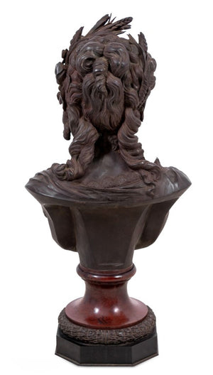 Pierre Louis Detrier Bronze Bust of a Woman (9775731376435)