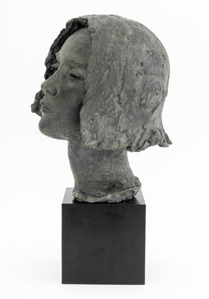 Lily Landis Bronzed Spelter Female Portrait Bust (9871735128371)