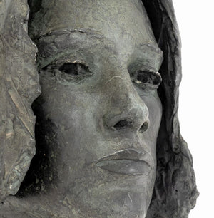 Lily Landis Bronzed Spelter Female Portrait Bust (9871735128371)
