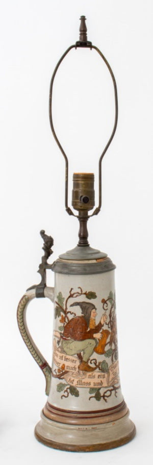 German Bier Stein Mounted as a Lamp (8949870362931)