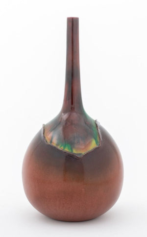 Modern Studio Art Pottery Gold Shimmer Vase (8896173474099)