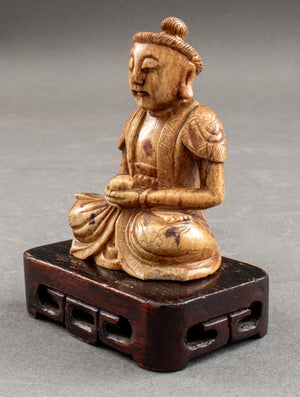Japanese Carved Jade Buddha Sculpture (8467655524659)