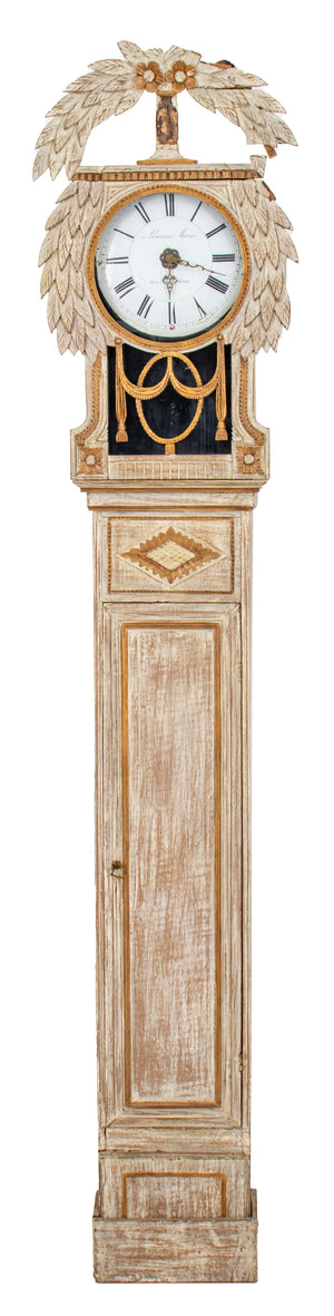 Gustavian Neoclassical Style Tall Case Clock (8819645481267)