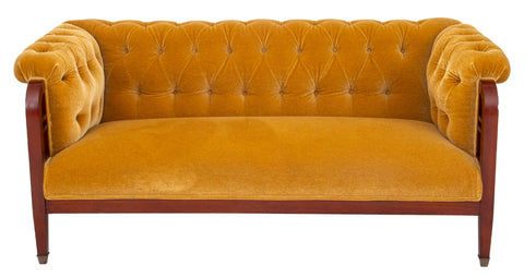 Swedish Art Nouveau Mahogany Settee