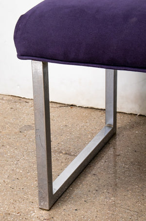 Mid-Century Modern Chrome Stools, Pair (8864886620467)
