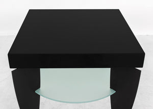 Post Modern Lacquer and Glass Occasional Table (8883664814387)